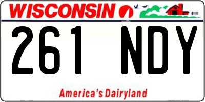 WI license plate 261NDY