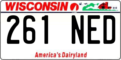 WI license plate 261NED