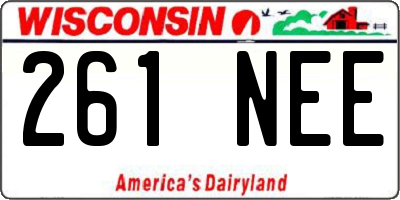 WI license plate 261NEE
