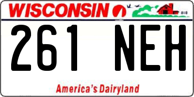 WI license plate 261NEH
