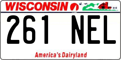 WI license plate 261NEL