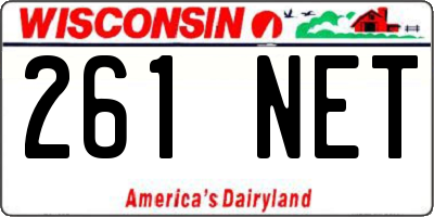 WI license plate 261NET