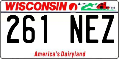 WI license plate 261NEZ