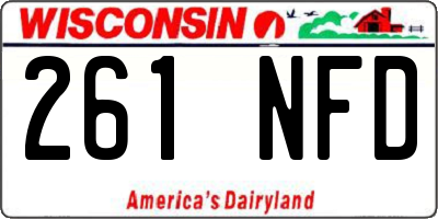 WI license plate 261NFD