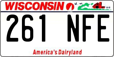 WI license plate 261NFE