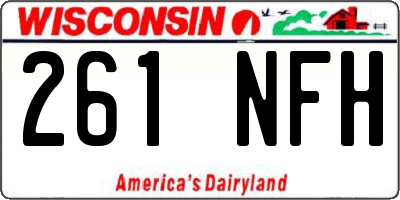 WI license plate 261NFH
