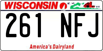 WI license plate 261NFJ