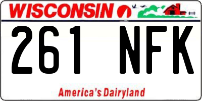 WI license plate 261NFK