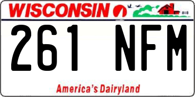 WI license plate 261NFM