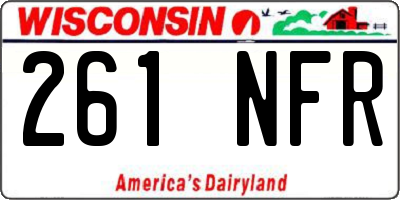 WI license plate 261NFR