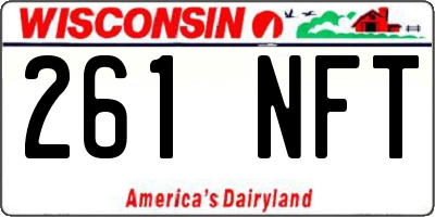 WI license plate 261NFT