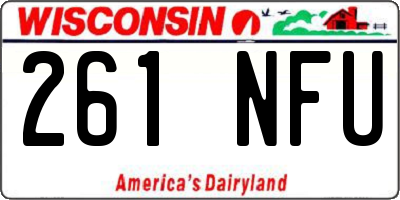 WI license plate 261NFU