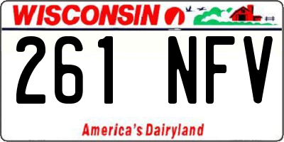 WI license plate 261NFV