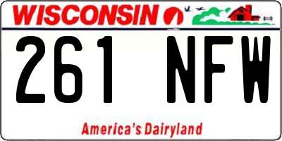 WI license plate 261NFW