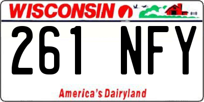WI license plate 261NFY