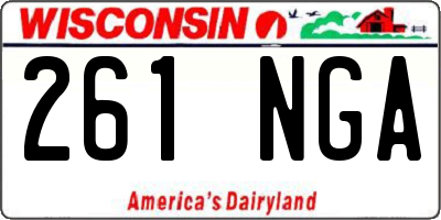 WI license plate 261NGA