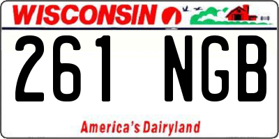 WI license plate 261NGB