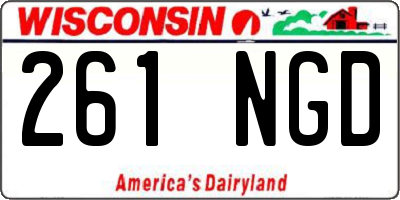 WI license plate 261NGD