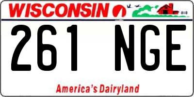 WI license plate 261NGE