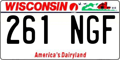 WI license plate 261NGF