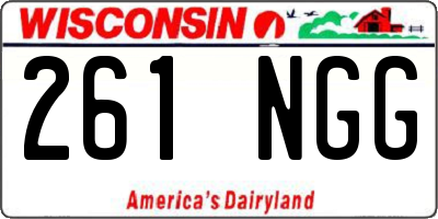 WI license plate 261NGG