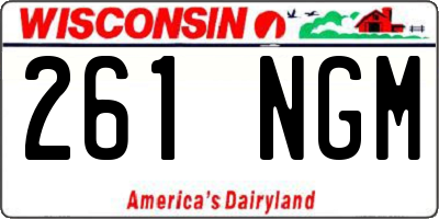 WI license plate 261NGM