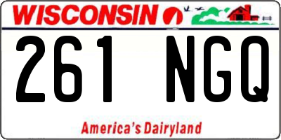 WI license plate 261NGQ
