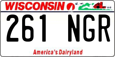 WI license plate 261NGR
