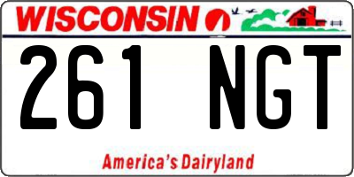 WI license plate 261NGT