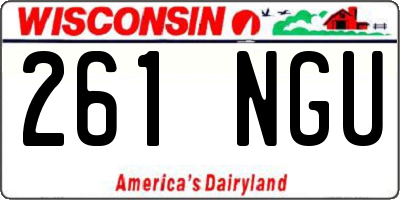 WI license plate 261NGU
