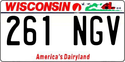 WI license plate 261NGV