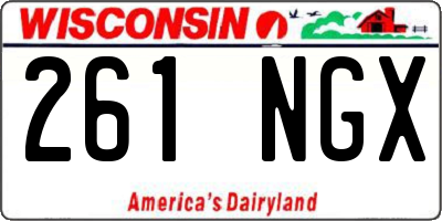 WI license plate 261NGX