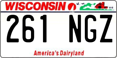 WI license plate 261NGZ