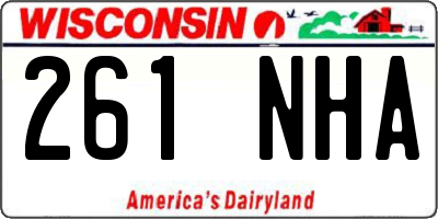WI license plate 261NHA