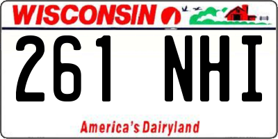 WI license plate 261NHI