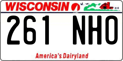 WI license plate 261NHO