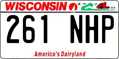WI license plate 261NHP