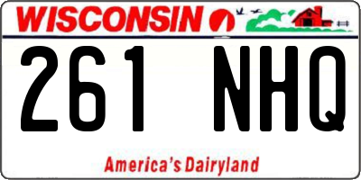 WI license plate 261NHQ