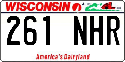 WI license plate 261NHR