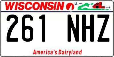 WI license plate 261NHZ