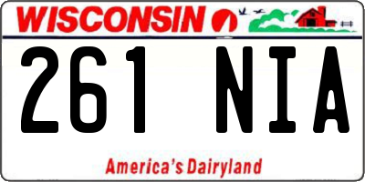WI license plate 261NIA