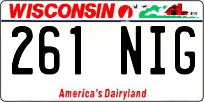 WI license plate 261NIG