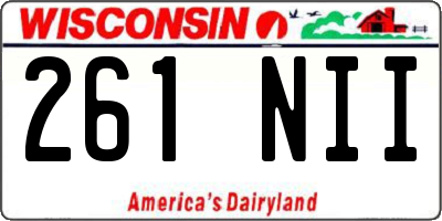 WI license plate 261NII