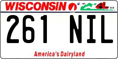 WI license plate 261NIL