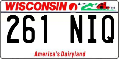 WI license plate 261NIQ
