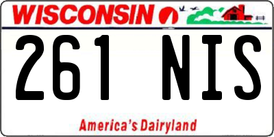 WI license plate 261NIS