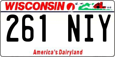 WI license plate 261NIY