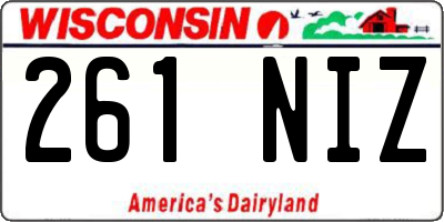 WI license plate 261NIZ