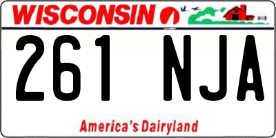 WI license plate 261NJA