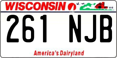 WI license plate 261NJB